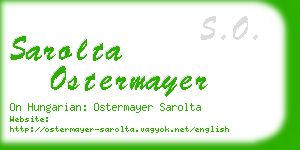 sarolta ostermayer business card